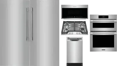 6 Piece Package Includes Refrigerator, Freezer, Cooktop, Wall Oven, Microwave And Dishwasher