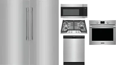 6 Piece Package Includes Refrigerator, Freezer, Cooktop, Wall Oven, Microwave And Dishwasher