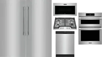 6 Piece Package Includes Refrigerator, Freezer, Cooktop, Wall Oven, Microwave And Dishwasher