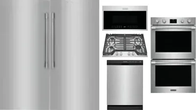 6 Piece Package Includes Refrigerator, Freezer, Cooktop, Wall Oven, Microwave And Dishwasher
