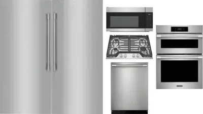 6 Piece Package Includes Refrigerator, Freezer, Cooktop, Wall Oven, Microwave And Dishwasher