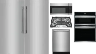 6 Piece Package Includes Refrigerator, Freezer, Cooktop, Wall Oven, Microwave And Dishwasher