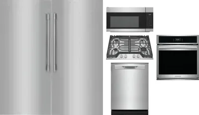 6 Piece Package Includes Refrigerator, Freezer, Cooktop, Wall Oven, Microwave And Dishwasher