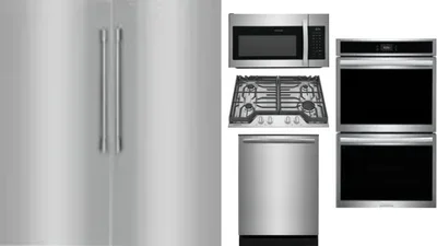 6 Piece Package Includes Refrigerator, Freezer, Cooktop, Wall Oven, Microwave And Dishwasher
