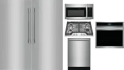 6 Piece Package Includes Refrigerator, Freezer, Cooktop, Wall Oven, Microwave And Dishwasher