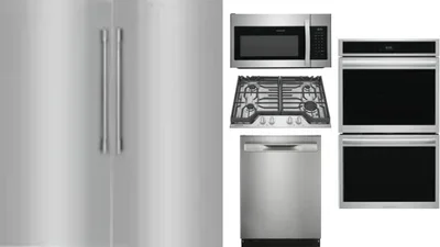 6 Piece Package Includes Refrigerator, Freezer, Cooktop, Wall Oven, Microwave And Dishwasher