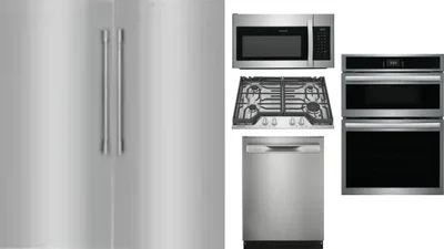 6 Piece Package Includes Refrigerator, Freezer, Cooktop, Wall Oven, Microwave And Dishwasher