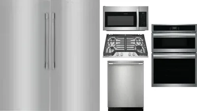6 Piece Package Includes Refrigerator, Freezer, Cooktop, Wall Oven, Microwave And Dishwasher