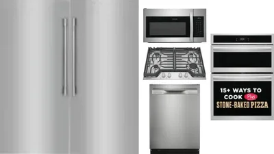 6 Piece Package Includes Refrigerator, Freezer, Cooktop, Wall Oven, Microwave And Dishwasher