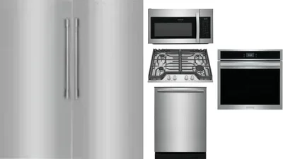 6 Piece Package Includes Refrigerator, Freezer, Cooktop, Wall Oven, Microwave And Dishwasher