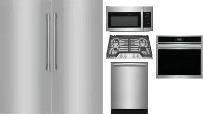 6 Piece Package Includes Refrigerator, Freezer, Cooktop, Wall Oven, Microwave And Dishwasher