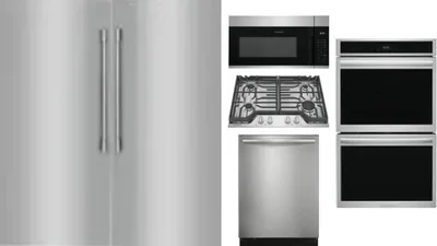 6 Piece Package Includes Refrigerator, Freezer, Cooktop, Wall Oven, Microwave And Dishwasher