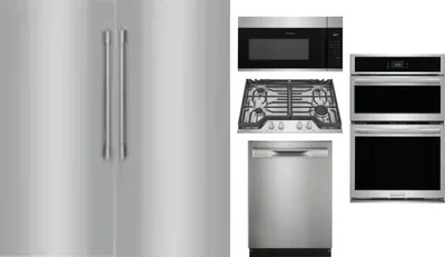 6 Piece Package Includes Refrigerator, Freezer, Cooktop, Wall Oven, Microwave And Dishwasher