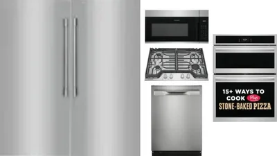 6 Piece Package Includes Refrigerator, Freezer, Cooktop, Wall Oven, Microwave And Dishwasher