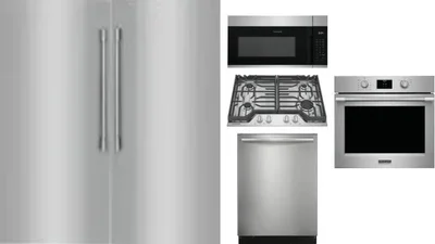 6 Piece Package Includes Refrigerator, Freezer, Cooktop, Wall Oven, Microwave And Dishwasher