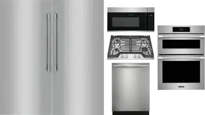 6 Piece Package Includes Refrigerator, Freezer, Cooktop, Wall Oven, Microwave And Dishwasher