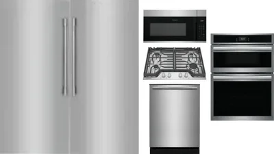 6 Piece Package Includes Refrigerator, Freezer, Cooktop, Wall Oven, Microwave And Dishwasher