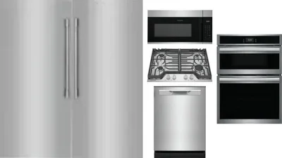 6 Piece Package Includes Refrigerator, Freezer, Cooktop, Wall Oven, Microwave And Dishwasher