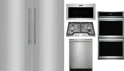 6 Piece Package Includes Refrigerator, Freezer, Cooktop, Wall Oven, Microwave And Dishwasher