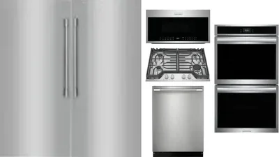 6 Piece Package Includes Refrigerator, Freezer, Cooktop, Wall Oven, Microwave And Dishwasher
