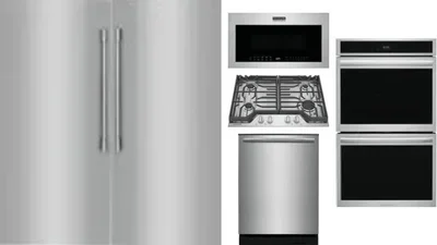 6 Piece Package Includes Refrigerator, Freezer, Cooktop, Wall Oven, Microwave And Dishwasher