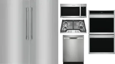 6 Piece Package Includes Refrigerator, Freezer, Cooktop, Wall Oven, Microwave And Dishwasher