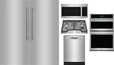 6 Piece Package Includes Refrigerator, Freezer, Cooktop, Wall Oven, Microwave And Dishwasher