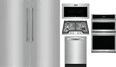 6 Piece Package Includes Refrigerator, Freezer, Cooktop, Wall Oven, Microwave And Dishwasher