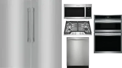6 Piece Package Includes Refrigerator, Freezer, Cooktop, Wall Oven, Microwave And Dishwasher