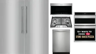 6 Piece Package Includes Refrigerator, Freezer, Cooktop, Wall Oven, Microwave And Dishwasher