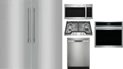 6 Piece Package Includes Refrigerator, Freezer, Cooktop, Wall Oven, Microwave And Dishwasher