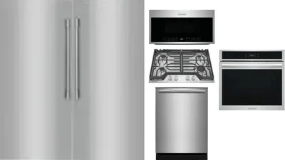 6 Piece Package Includes Refrigerator, Freezer, Cooktop, Wall Oven, Microwave And Dishwasher