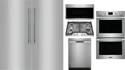 6 Piece Package Includes Refrigerator, Freezer, Cooktop, Wall Oven, Microwave And Dishwasher