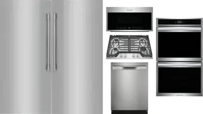 6 Piece Package Includes Refrigerator, Freezer, Cooktop, Wall Oven, Microwave And Dishwasher