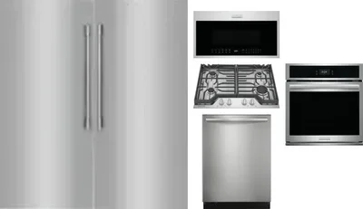 6 Piece Package Includes Refrigerator, Freezer, Cooktop, Wall Oven, Microwave And Dishwasher