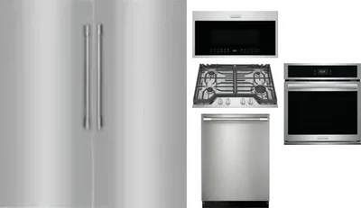 6 Piece Package Includes Refrigerator, Freezer, Cooktop, Wall Oven, Microwave And Dishwasher