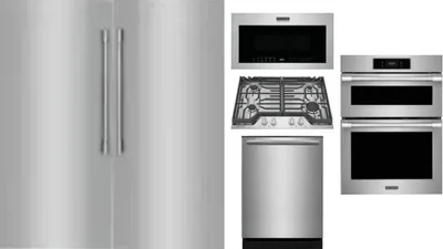 6 Piece Package Includes Refrigerator, Freezer, Cooktop, Wall Oven, Microwave And Dishwasher