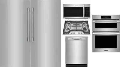 6 Piece Package Includes Refrigerator, Freezer, Cooktop, Wall Oven, Microwave And Dishwasher