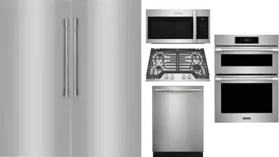 6 Piece Package Includes Refrigerator, Freezer, Cooktop, Wall Oven, Microwave And Dishwasher