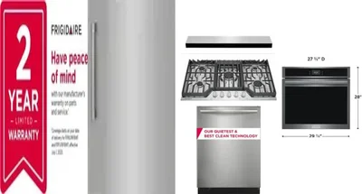 6 Piece Package Includes Refrigerator, Freezer, Cooktop, Wall Oven, Hood And Dishwasher