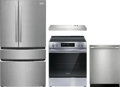 4 Piece Package Includes Refrigerator, Range, Hood And Dishwasher