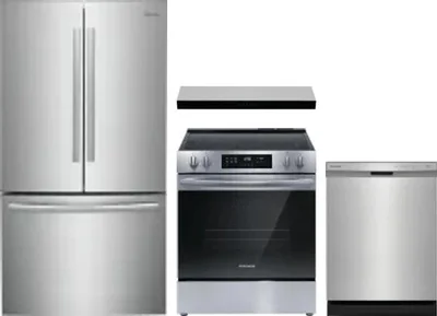 4 Piece Package Includes Refrigerator, Range, Hood And Dishwasher