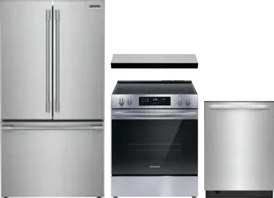 4 Piece Package Includes Refrigerator, Range, Hood And Dishwasher