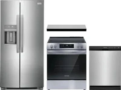 4 Piece Package Includes Refrigerator, Range, Hood And Dishwasher