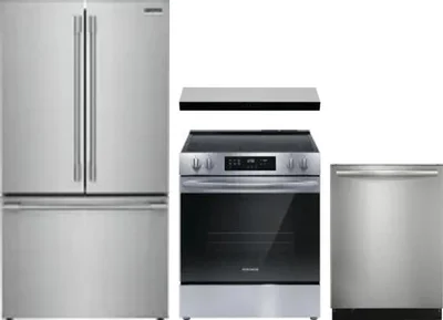 4 Piece Package Includes Refrigerator, Range, Hood And Dishwasher