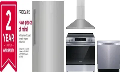 5 Piece Package Includes Refrigerator, Freezer, Range, Hood And Dishwasher