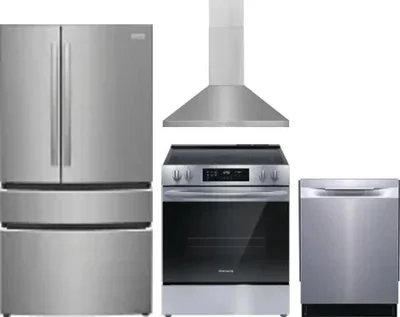 4 Piece Package Includes Refrigerator, Range, Hood And Dishwasher