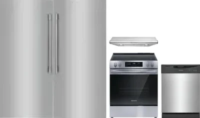 5 Piece Package Includes Refrigerator, Freezer, Range, Hood And Dishwasher