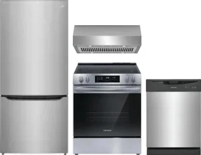 4 Piece Package Includes Refrigerator, Range, Hood And Dishwasher