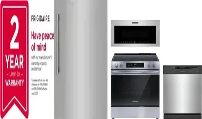 5 Piece Package Includes Refrigerator, Freezer, Range, Microwave And Dishwasher